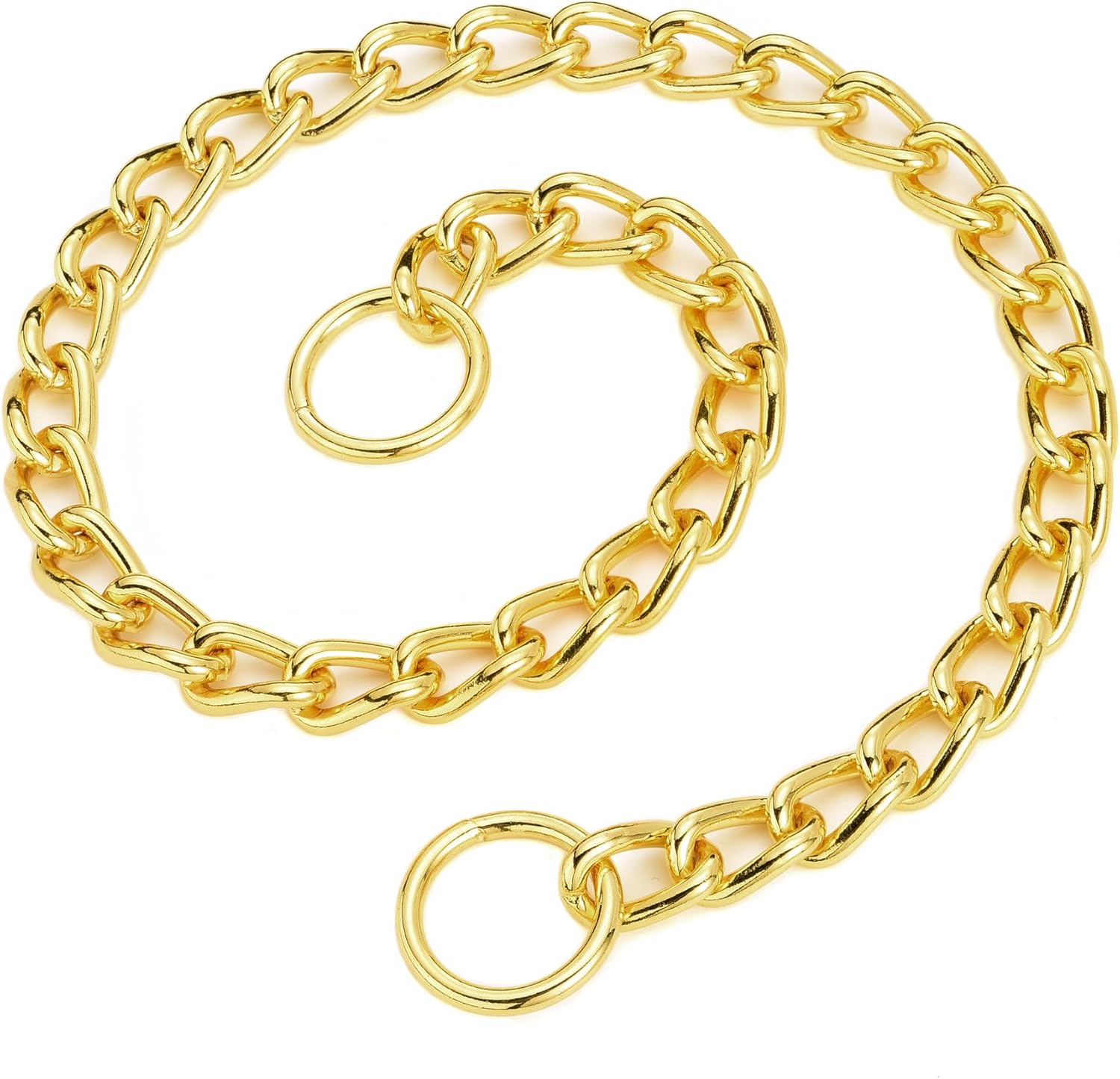 Mogoko Collar de cadena de acero inoxidable para perro, collar de metal para cachorros, collar deslizante de cadena en P para entrenamiento de