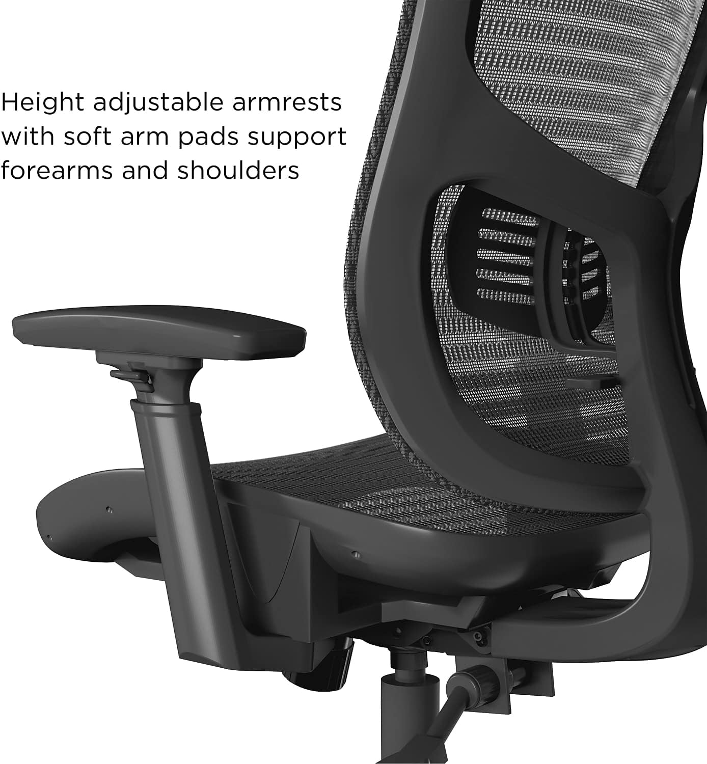 Union & Scale Flexfit Kroy – Silla de trabajo de malla, negro, paquete de 2 (UN59523-CCVS)