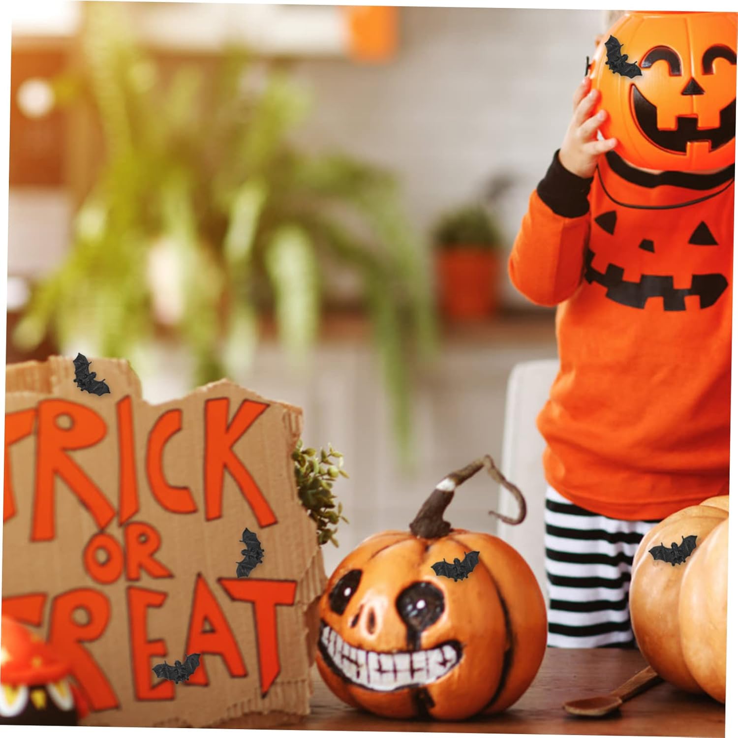 500 piezas de mini murciélago micro estatuilla de jardín, bonita decoración de Halloween, murciélagos falsos realistas, juguete de murciélago