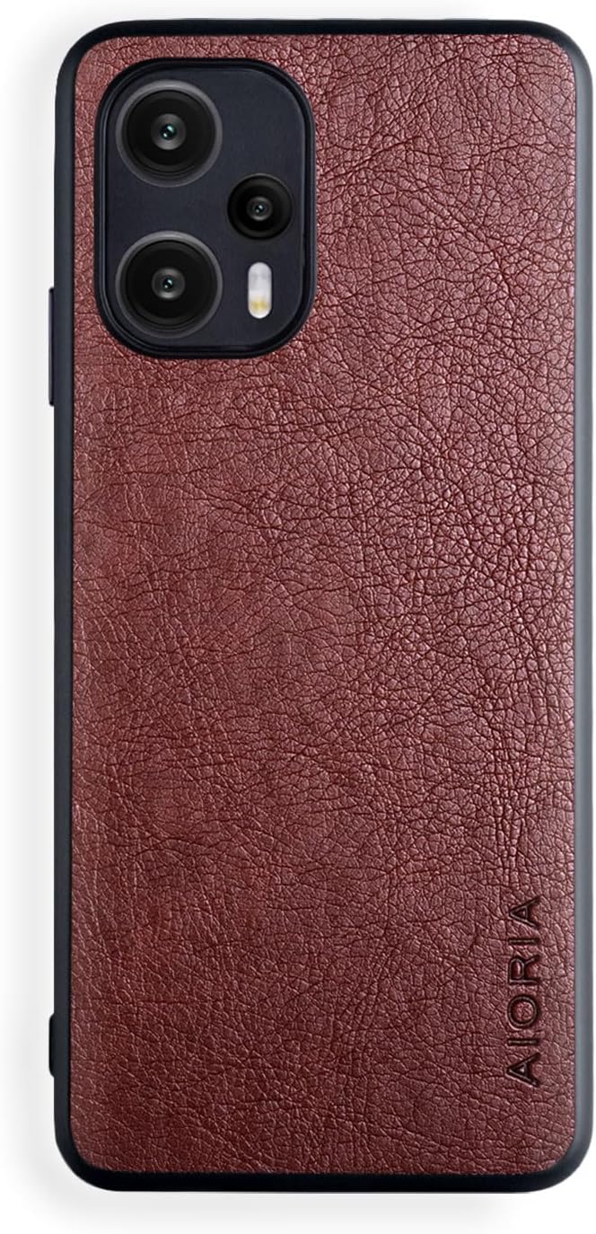 AIORIA Funda para Xiaomi Poco F5, 6.67 “Pantalla Premium PU Cuero Teléfono Cubierta Retro Diseño de Negocios Funda Protectora Completa para Xiaomi