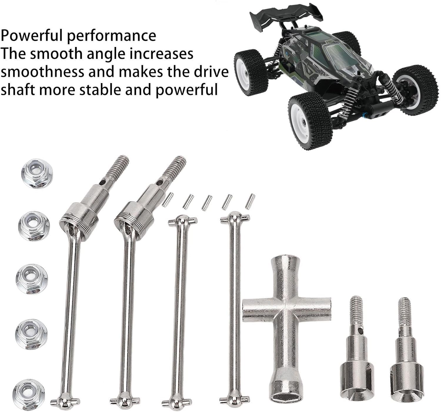 Eje de transmisión de coche RC, eje de transmisión de automóvil a control remoto delantero y trasero, accesorio para automóvil SCY 116 16103 16201