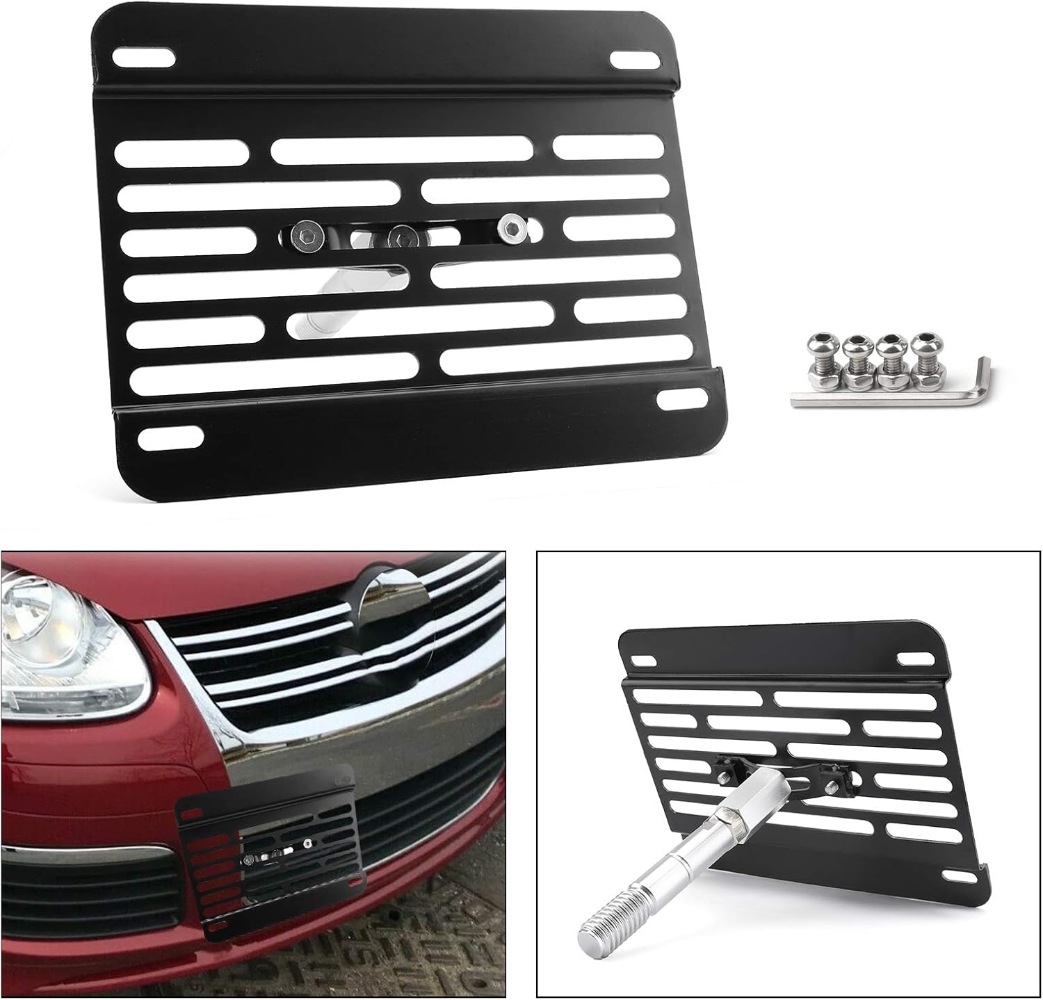 Artudatech Soporte de montaje para placa de matrícula con gancho delantero para Volkswagen MK6 Golf, para Volkswagen EOS 2006-2016, para Volkswagen