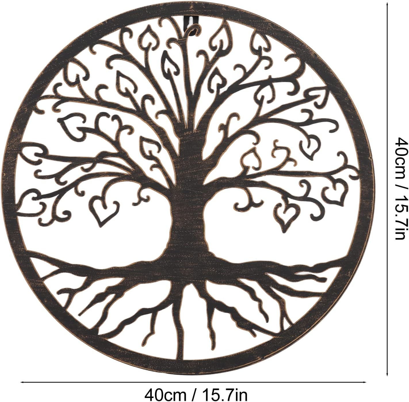 Decoración de pared de árbol, árbol de pared de metal con forma de árbol para oficina para sala de estar para dormitorio