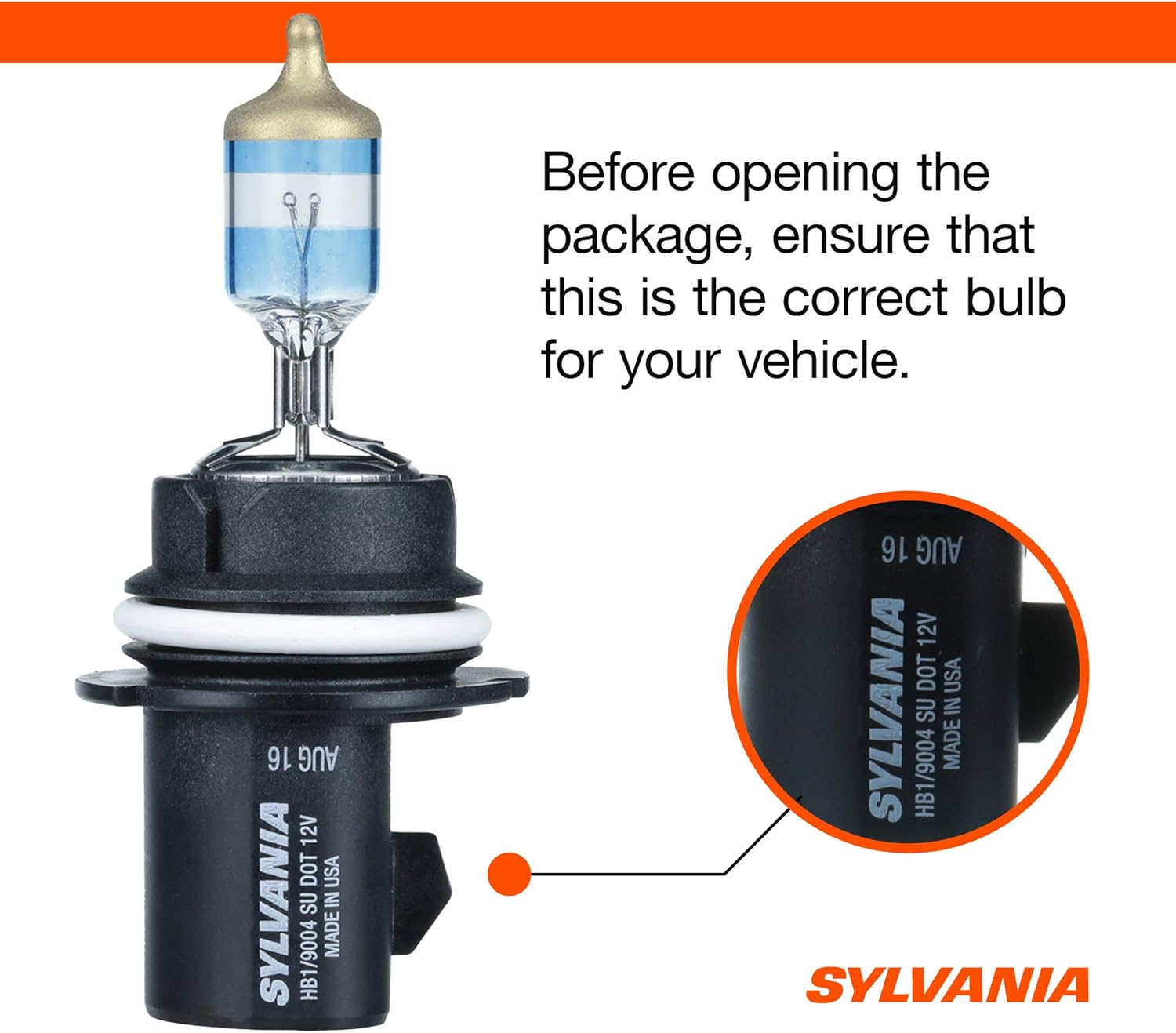 Foco delantero, ultra halógeno (irradiación bajaalta) Sylvania 9003HB2H4SU Silverstar, (paquete de 2), 9004