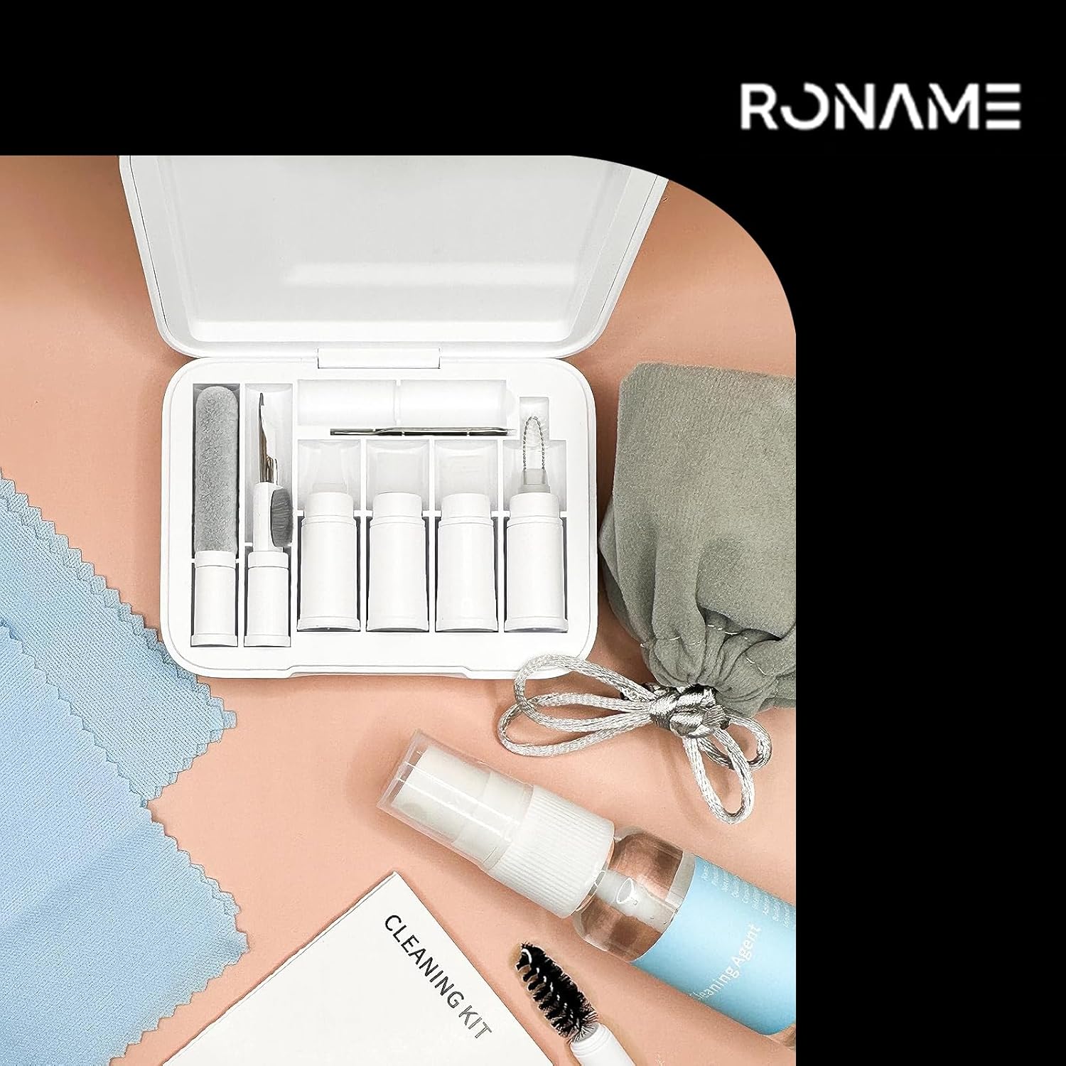 Kit limpiador para iPhone, kit de reparación de limpieza multifunción con cepillo suave para Airpod, kit de limpieza para puerto de carga de