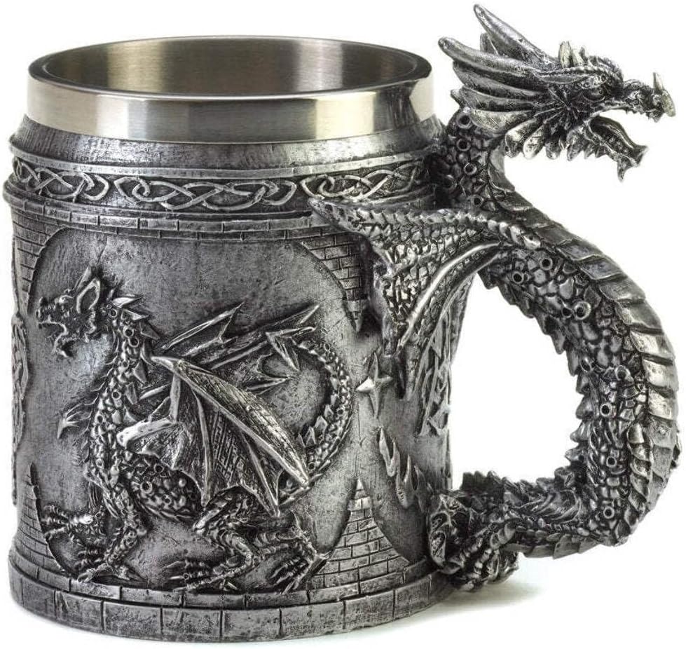 Furniture Creations SERPENTINE DRAGON, 5.75″ x 3.5″ x 5″, Taza multicolor