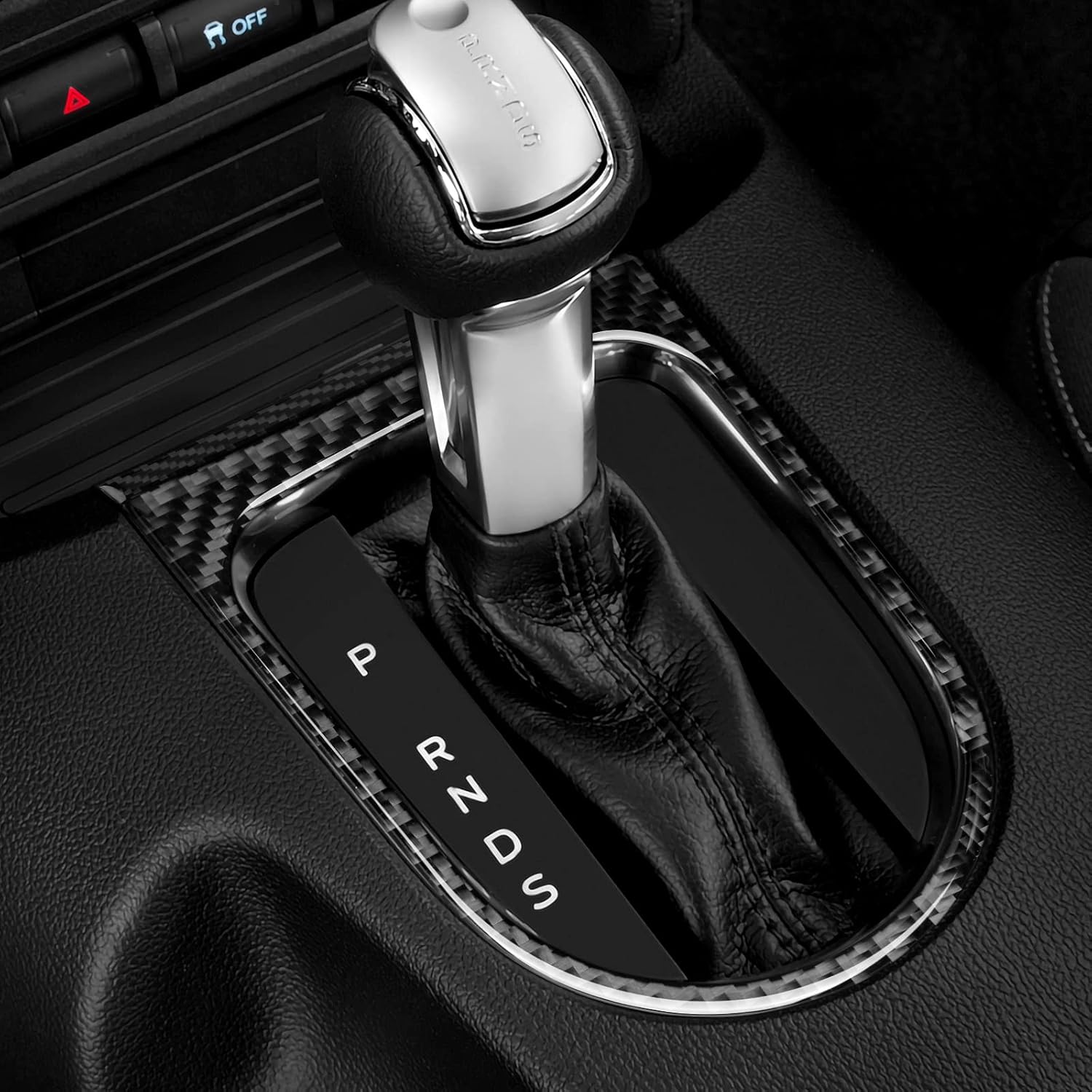 Adhesivo de panel de engranajes de fibra de carbono para Ford Mustang 2015 2016 2017 2018 2019 2020 2021 2022 2023