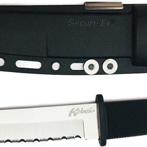 Cold Steel Kobun – Cuchillo táctico de hoja fija con funda, dentado, talla única Cold Steel Kobun – Cuchillo táctico de hoja fija con funda, dentado, talla única