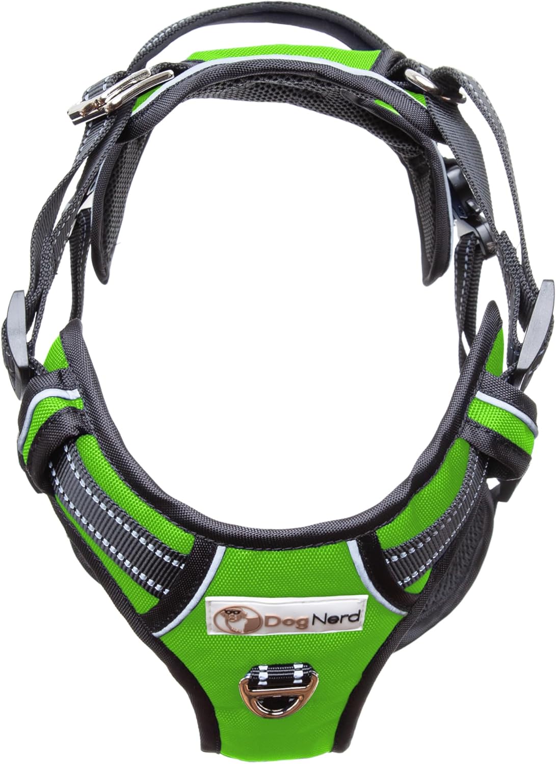 DogNerd Chalecoarnés de cobertura completa ajustable de alta calidad para perros grandes (50-90 libras) – Clips de metal, mango acolchado, 2 clips
