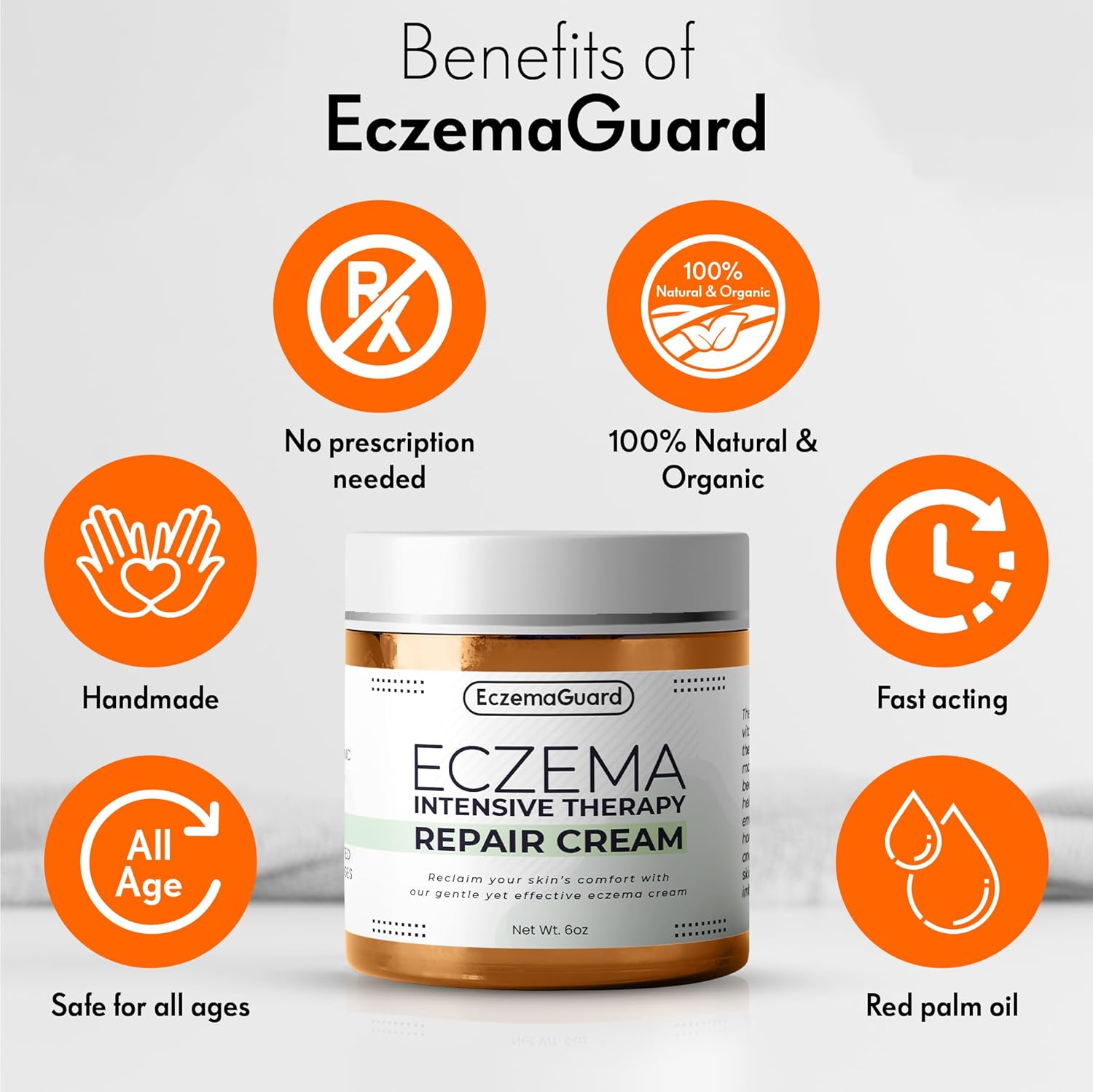 Eczema Guard -Tratamiento natural de eccema, hidratante hipoalergénico, alivio de la piel sensible, producto para el cuidado del eccema, cuidado