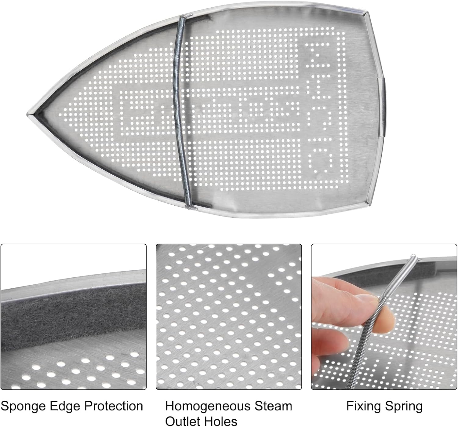 HARFINGTON 2pcs Cubierta de hierro antiadherente Zapato de hierro eléctrico de aluminio Herramienta asistente de hierro Único de hierro Accesorio de
