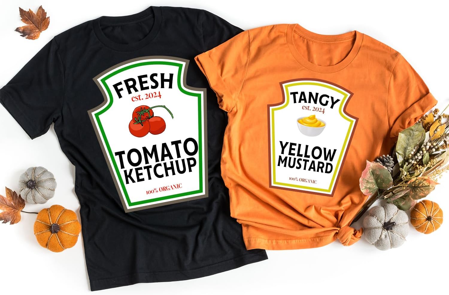 Camisa de disfraz de rancho de salsa de tomate y mostaza, mayonesa de mostaza, camisas de condimentos grupales, camiseta de grupo a juego para