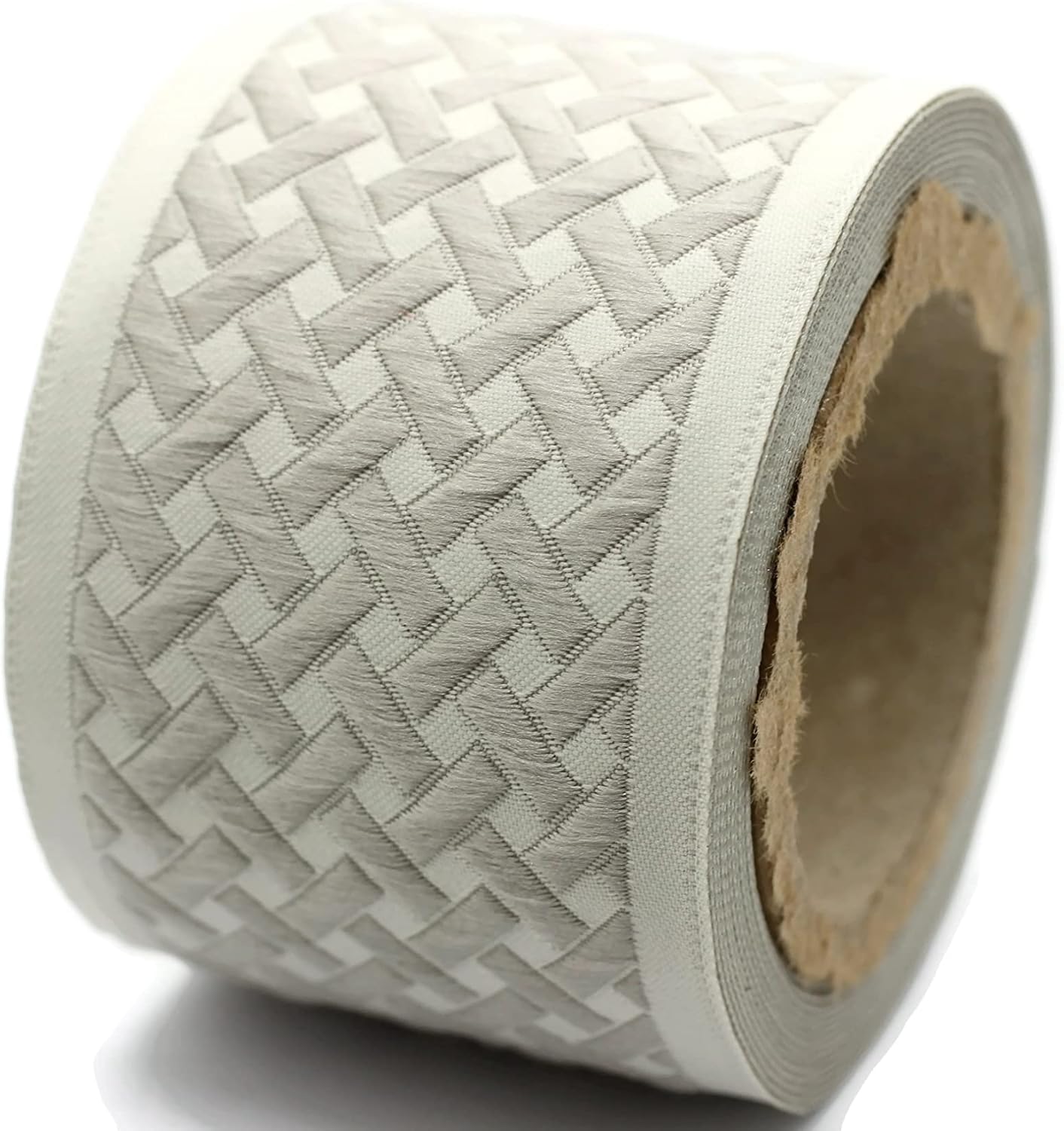 3.8 yardas carrete 2.7 “gris y crema nudo bordado cortinas cinta jacquard para sus cortinas cortinas cortinas bandas cinta de ajuste V5 179