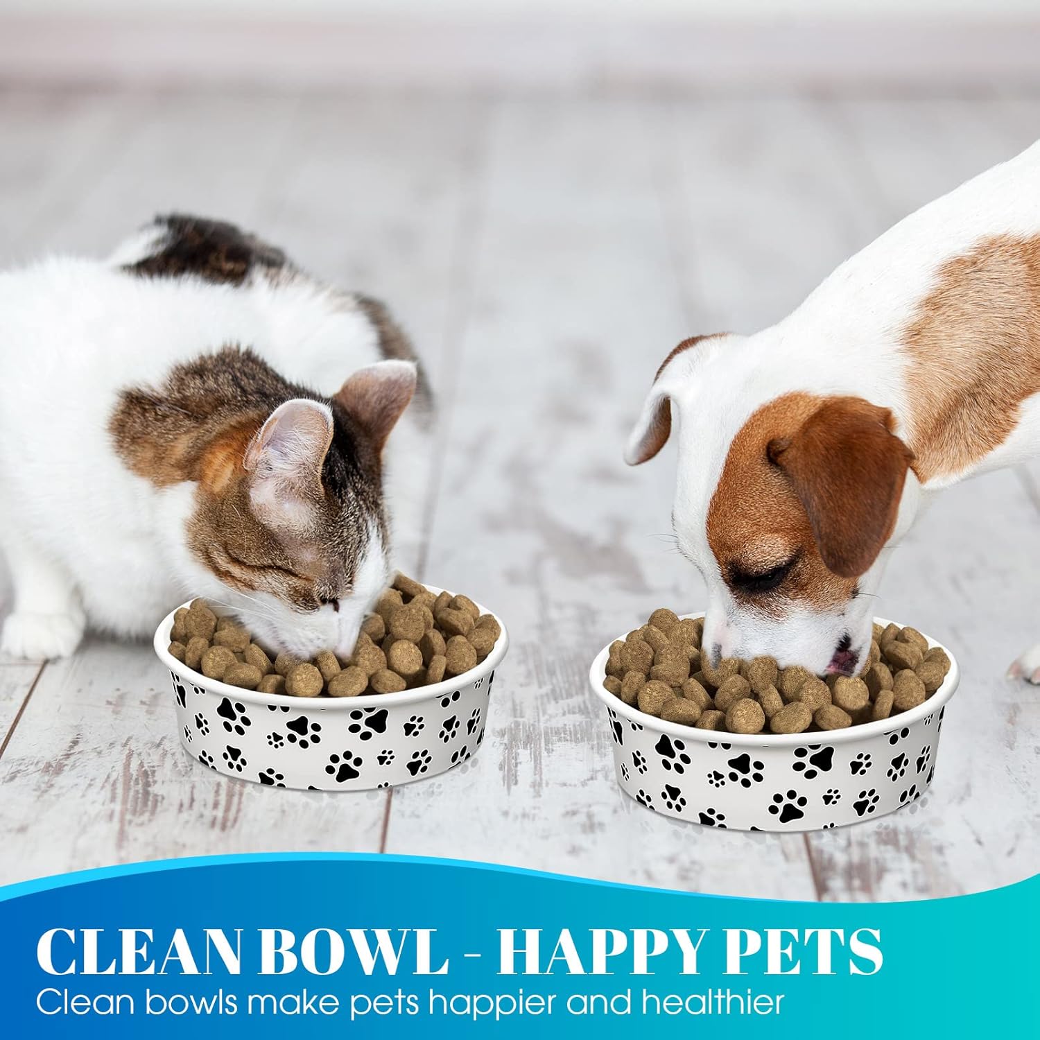 30 cuencos desechables para perros pequeños con platos impresos para perros pequeños, cuencos de comida para mascotas, cuencos de viaje para