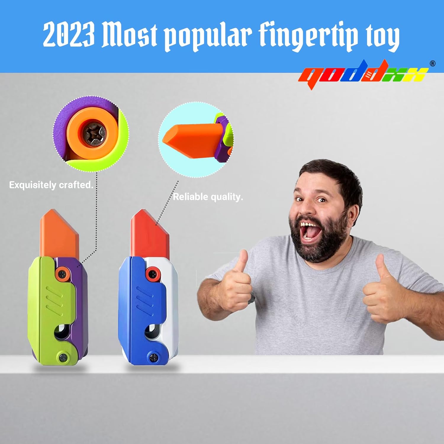 2 piezas de cuchillo para ansiedad con impresión 3D, cuchillo de zanahoria para ansiedad, estrés, juguetes sensoriales, juguete para aliviar la