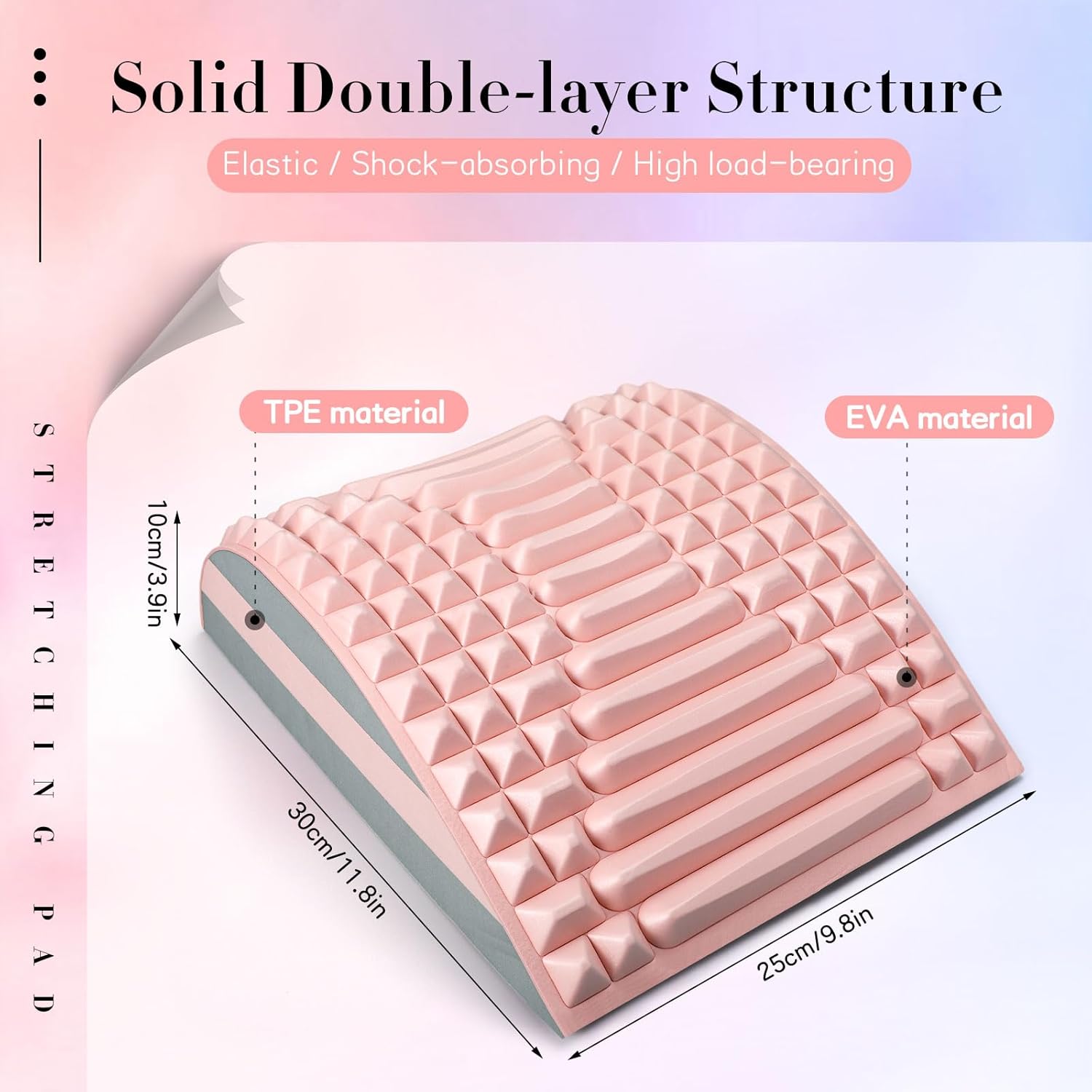Drydiet 2 piezas de estiramiento de espalda y cuello para alivio del dolor de espalda baja, estirador de cuello, almohada ajustable para escoliosis,