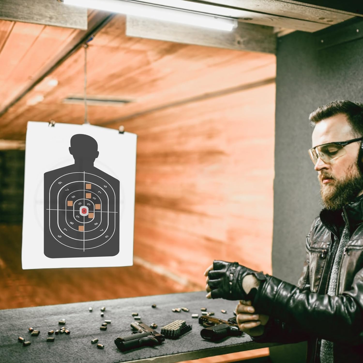 4 rollos de calcomanías autoadhesivas de blanco de papel kraft de 0.85 pulgadas, 4000 unidades de etiquetas para tiro con arco y práctica de campo