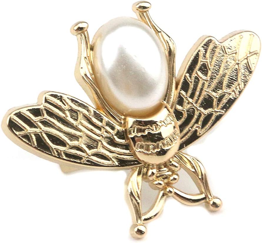 10 botones de abeja de metal, adornos de abeja, botones de perlas con parte trasera plana, adornos para coser manualidades y decoración de herrajes