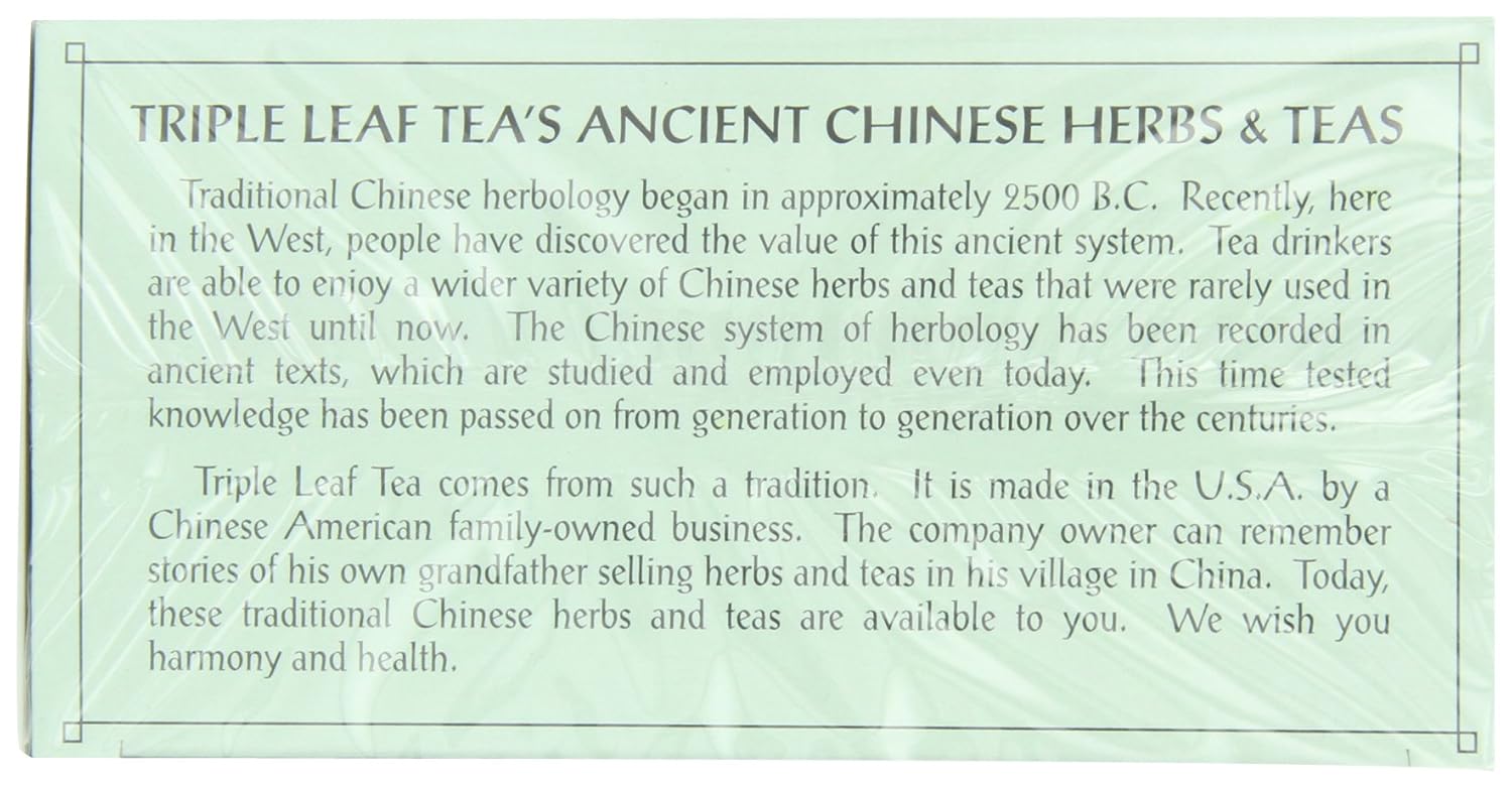 Triple Leaf Té, peonía blanca, 20 bolsas de té (paquete de 6)