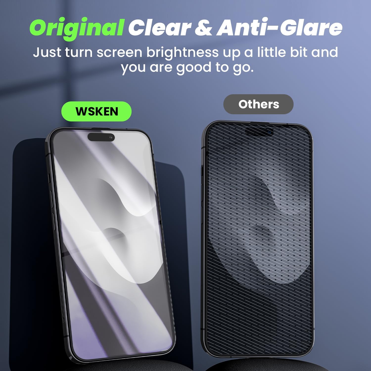 WSKEN Protector de pantalla de privacidad de 24 para iPhone 15 Pro (6.1 pulgadas), Cero burbujas Eliminación automática de polvo Vidrio templado