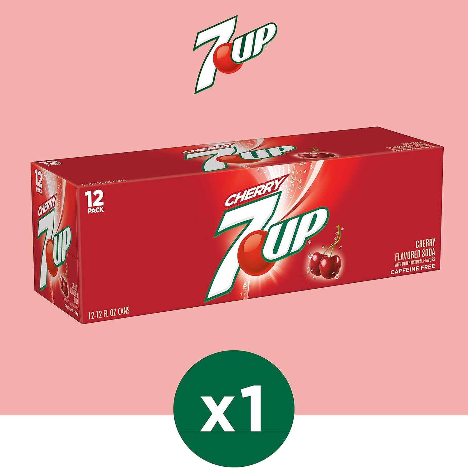 7UP Soda con sabor a cereza, latas de 12 onzas líquidas (paquete de 12)