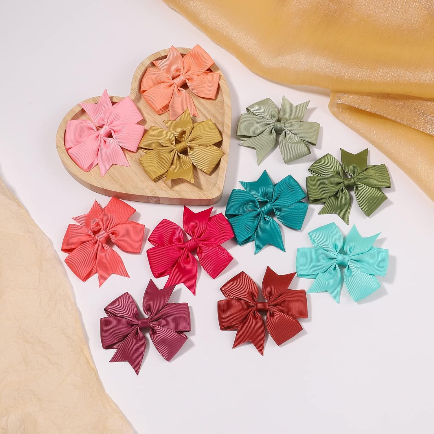 Choicbaby Lazos para el pelo para niñas, lazos para el pelo de 3 pulgadas con cinta de grogrén para niñas pequeñas, accesorios para el cabello,
