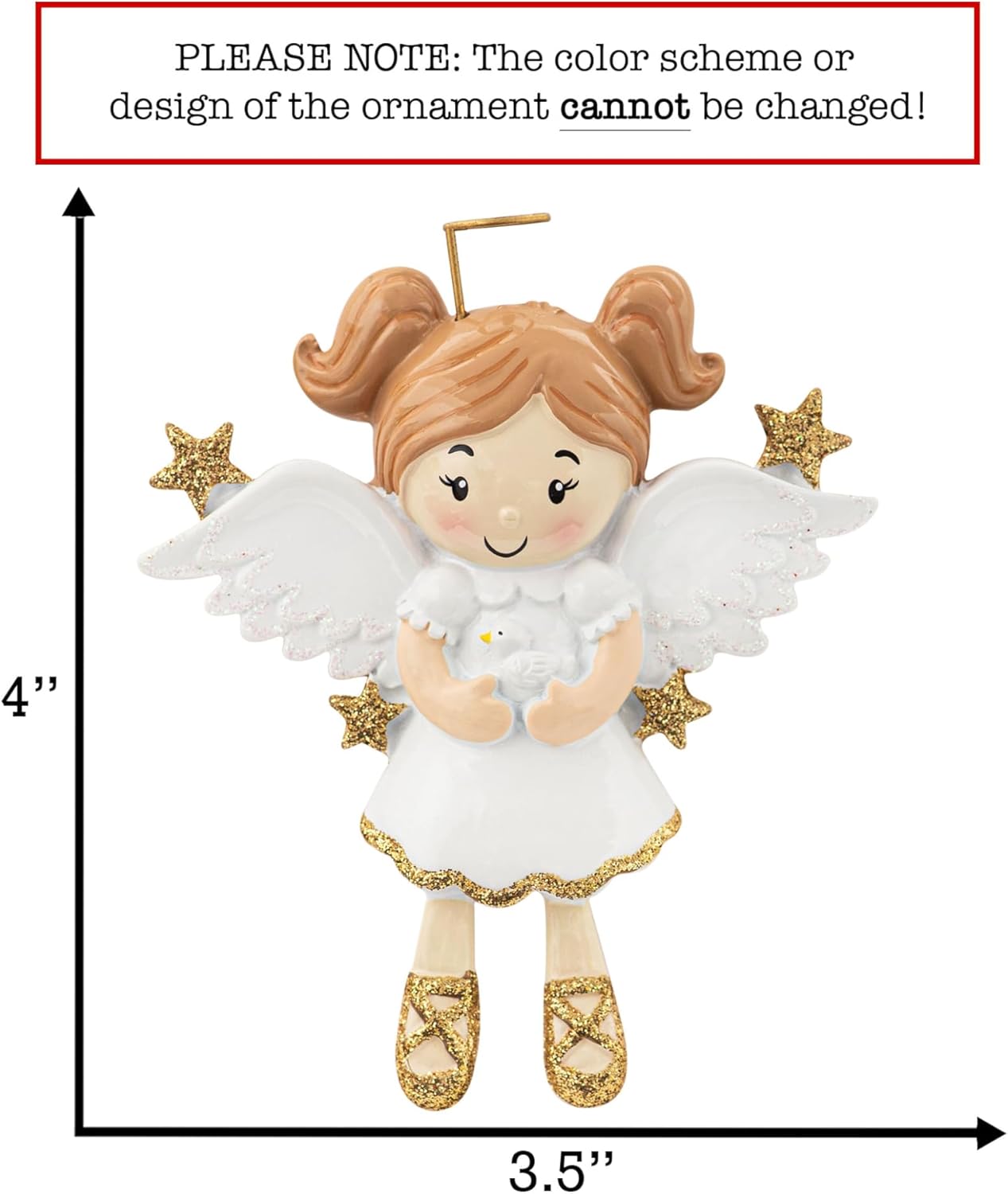 Adorno de Navidad personalizado de ángel con paloma 2023  Regalo de recuerdo conmemorativo del árbol de Navidad de condolencias  Pérdida del