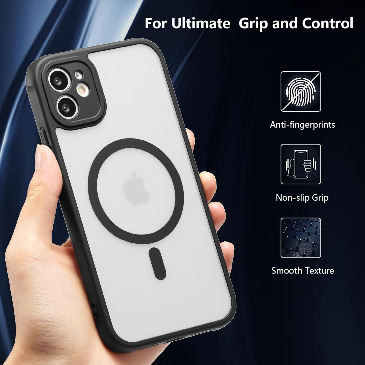 RALEAVO Funda magnética para iPhone 11 compatible con Magsafe Funda delgada esmerilada mate translúcida de policarbonato duro con protección militar