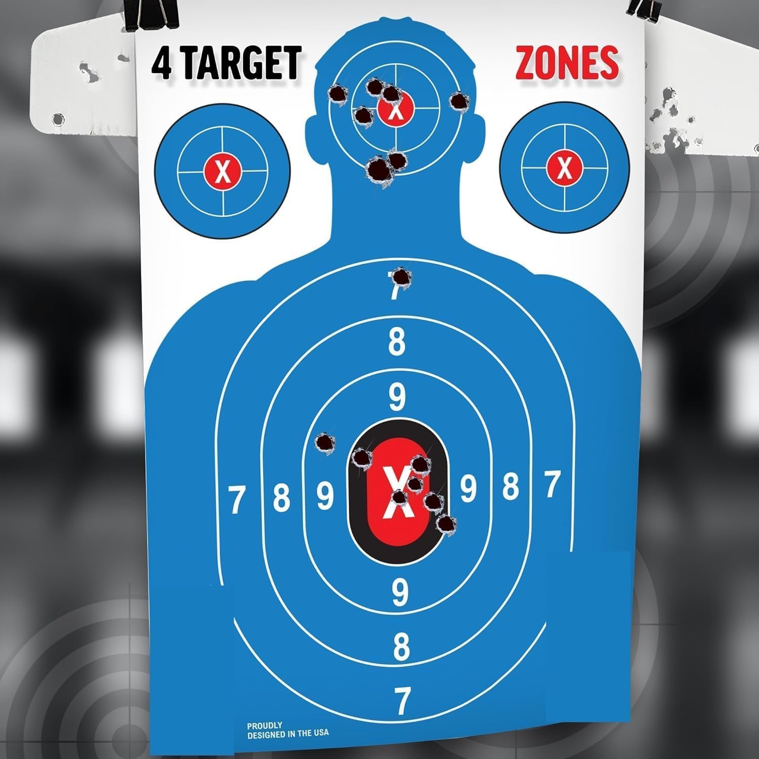 Heavy Duty Shooting Targets Paper Targets for Shooting Range – Indoors & Outdoor Targets for Shooting Rifle – Gun Range Targets for Pistol Shooting