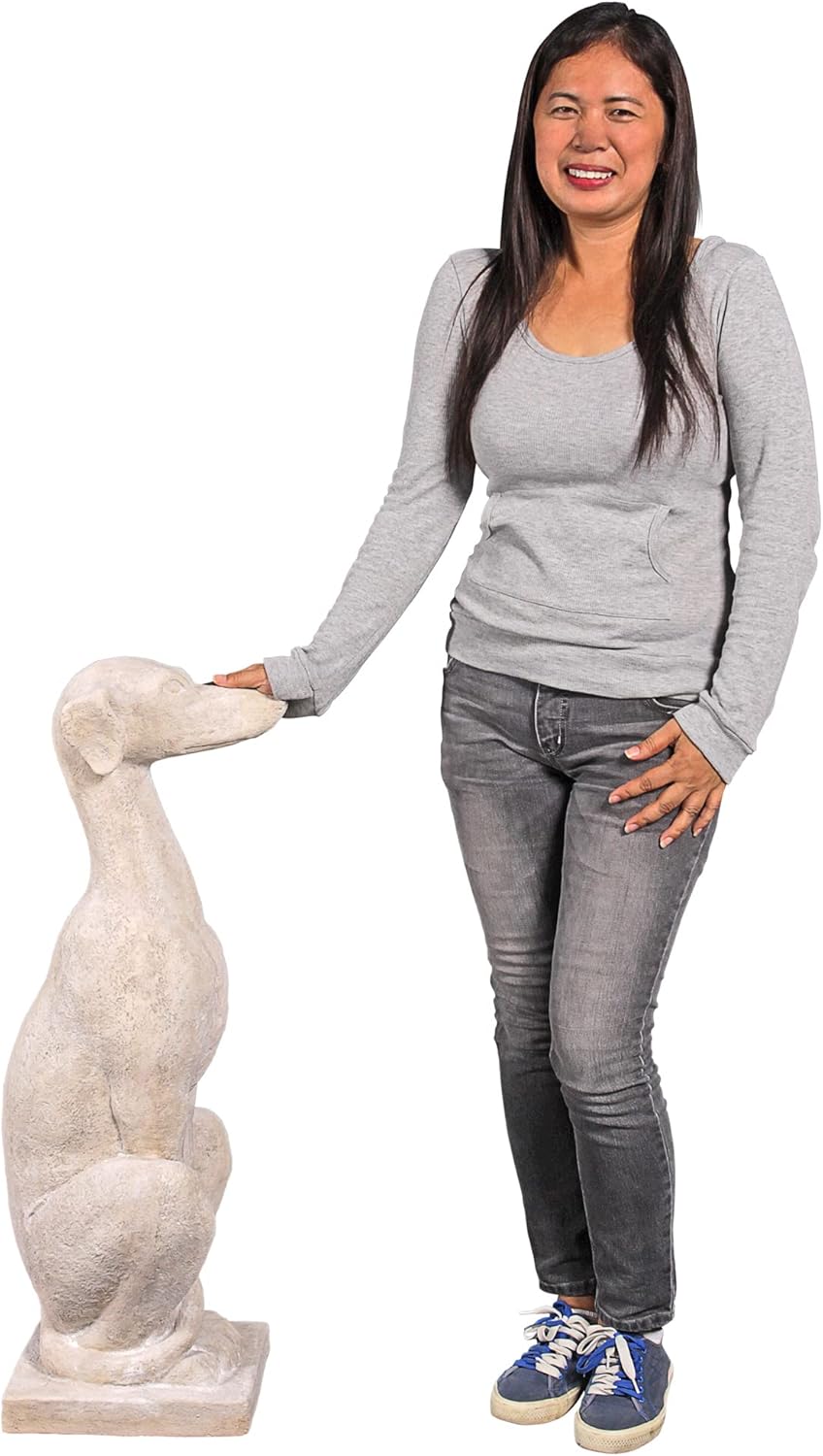 Design Toscano Estatua de perro centinela de galgos italiano Art Deco Whippet