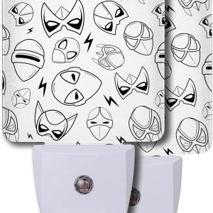 Paquete de 2 luces LED de noche (patrón de superhéroe) Lámpara de noche enchufable con sensor de atardecer a amanecer, para habitación de niños, Paquete de 2 luces LED de noche (patrón de superhéroe) Lámpara de noche enchufable con sensor de atardecer a amanecer, para habitación de niños,