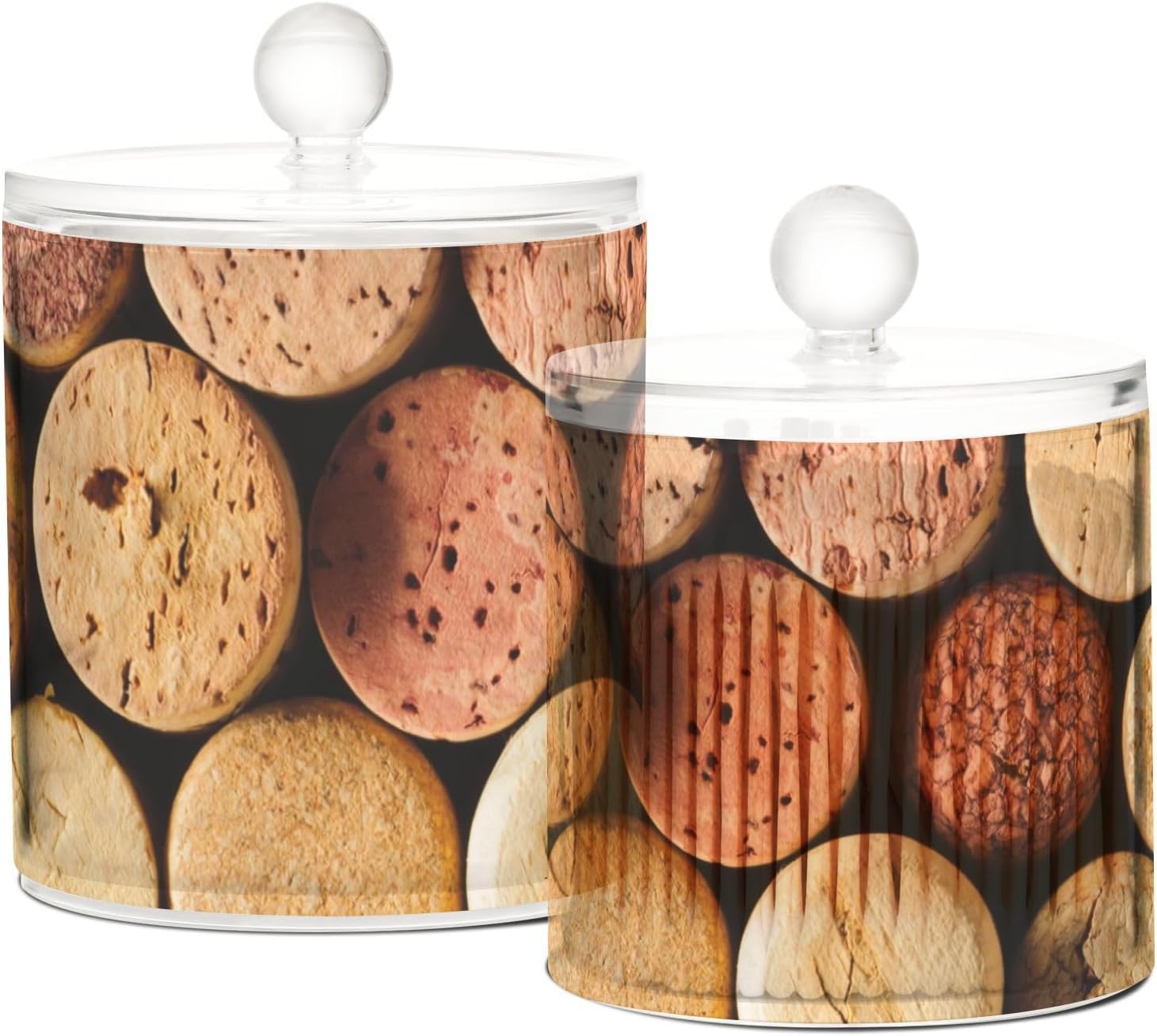 Wine Corks Jars with Lids Bathroom Canisters Decorative Jars Laundry Pods Container Cotton Pad Holder for Dorm Room Essentials for College Students