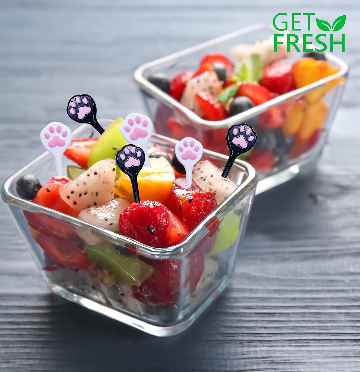 GET FRESH Palillos de comida de animales para niños  Juego de 18 piezas de lindos palillos de comida para gatos para niños pequeños  Palillos de