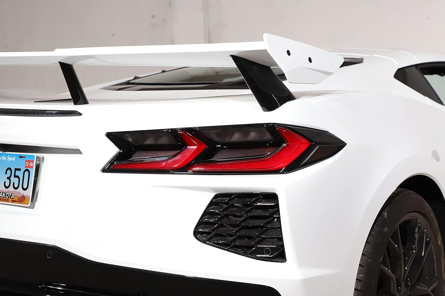 Marco de luz trasera negra, 4 piezas compatibles con Corvette C8 Stingray 2020 2021 2022 2023 cubierta de luz trasera, accesorios de decoración