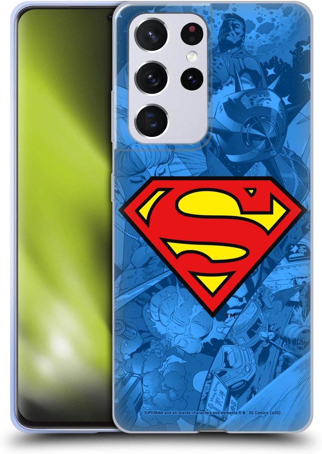 Head Case Designs Funda de gel suave con licencia oficial de Superman DC Comics Collage Comicbook Art compatible con Samsung Galaxy S21 Ultra 5G