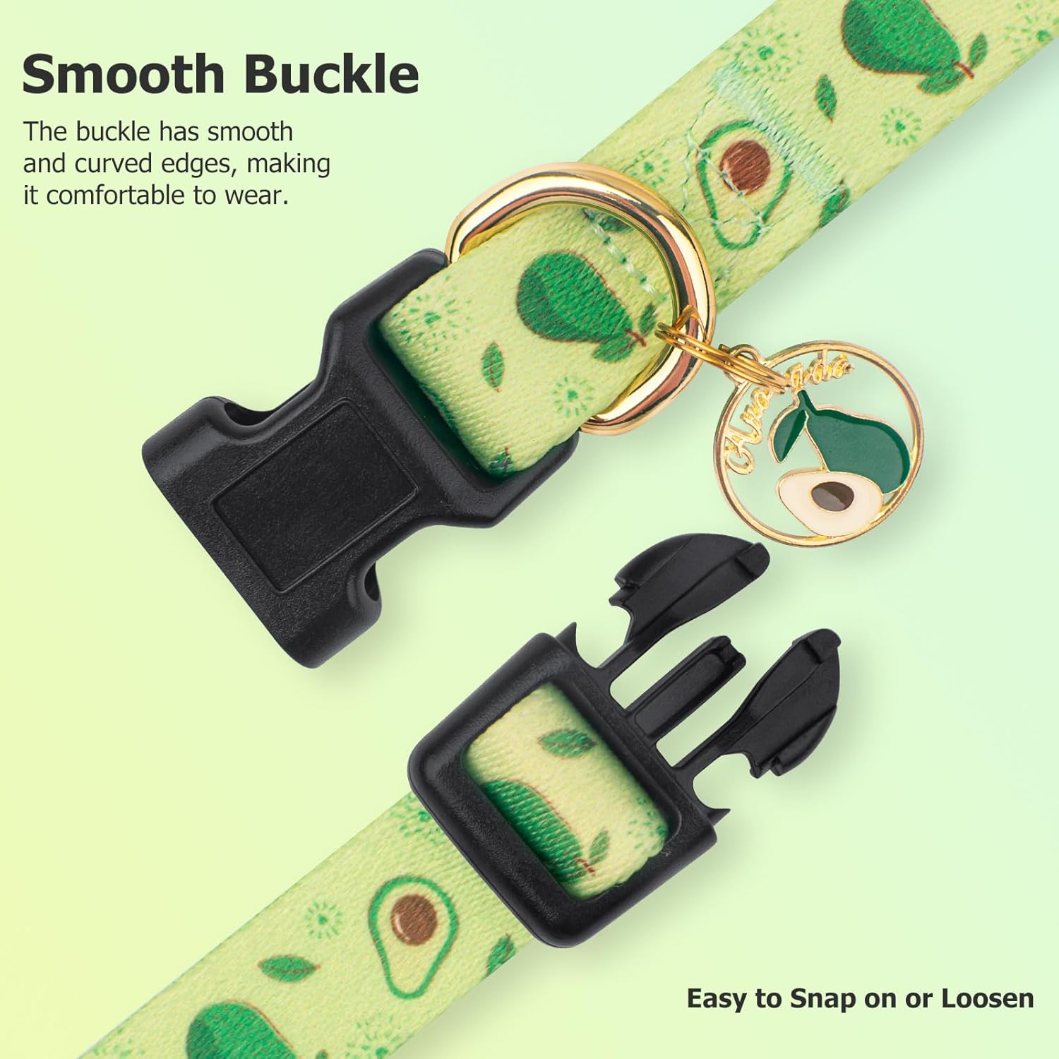 Collar de perro hecho a mano para perros pequeños, medianos y grandes, aguacate verde con colgante, moda de otoño e invierno, ideal para perros