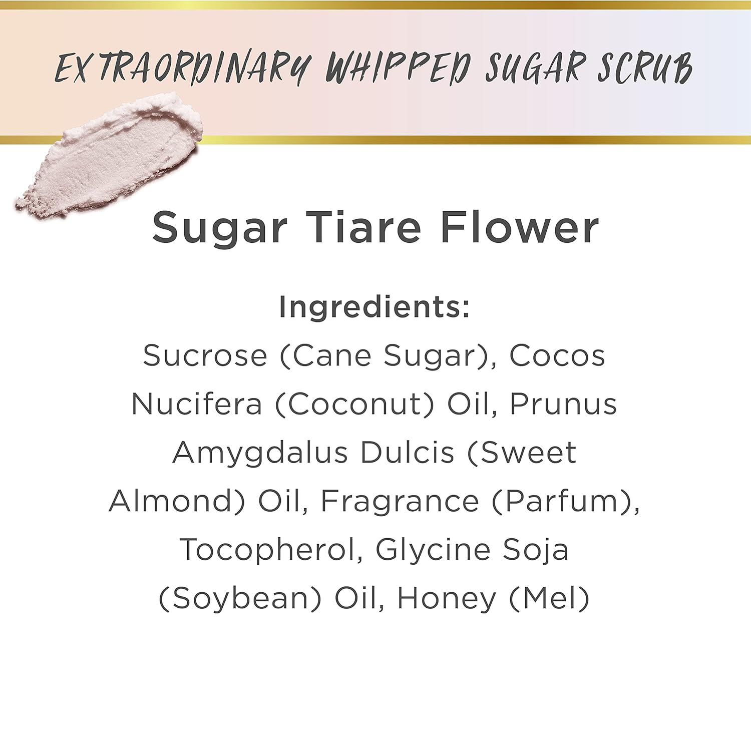 LaLicious Sugar Tiare Flower Extraordinary Whipped Sugar Scrub – Exfoliante de azúcar de caña para cuerpo y pies, exfoliante e hidratante para el