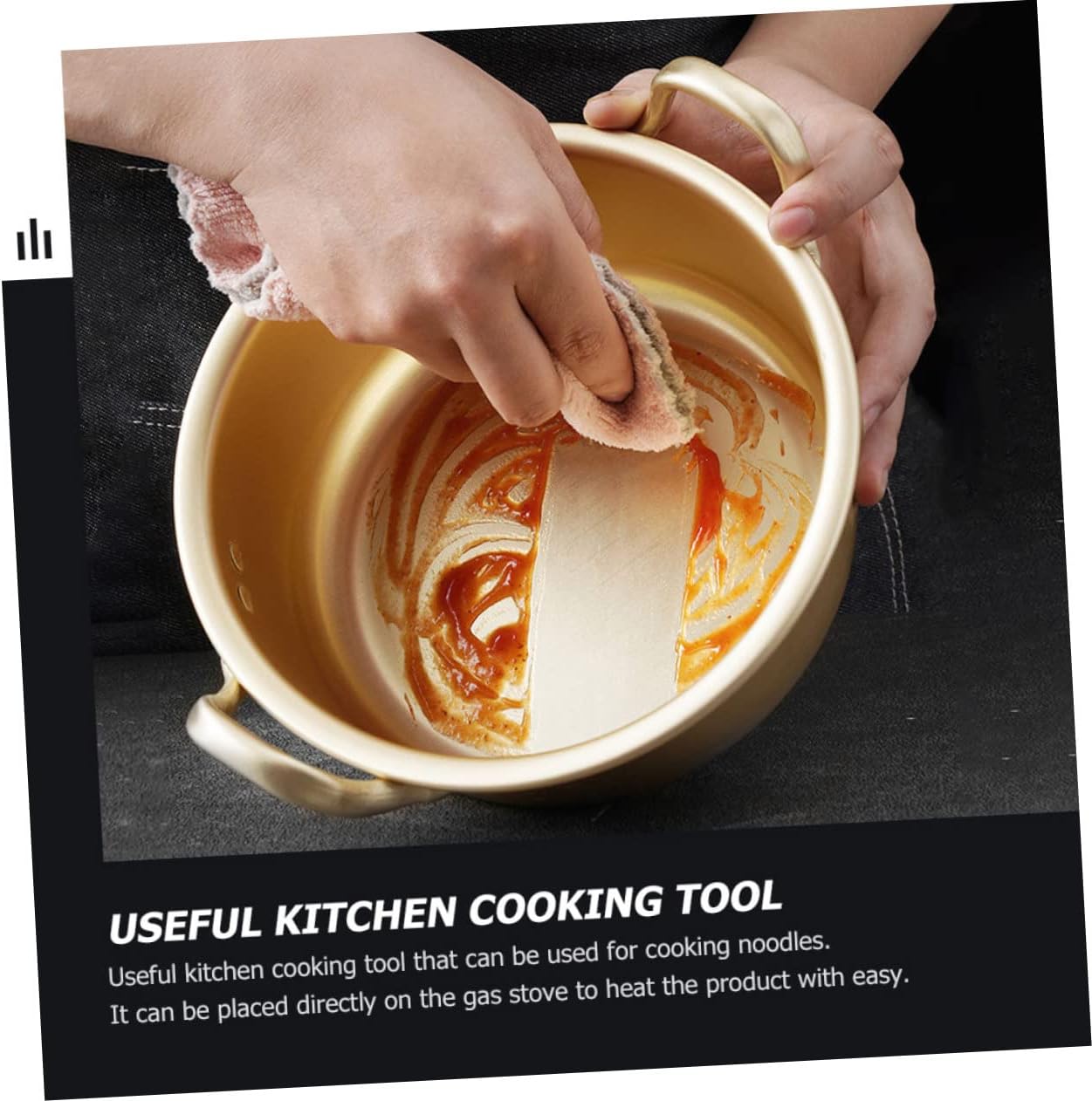 ABOOFAN Olla de fideos instantáneos para el hogar, utensilios de cocina de acero inoxidable, cuenco de fideos coreanos, ollas coreanas eléctricas