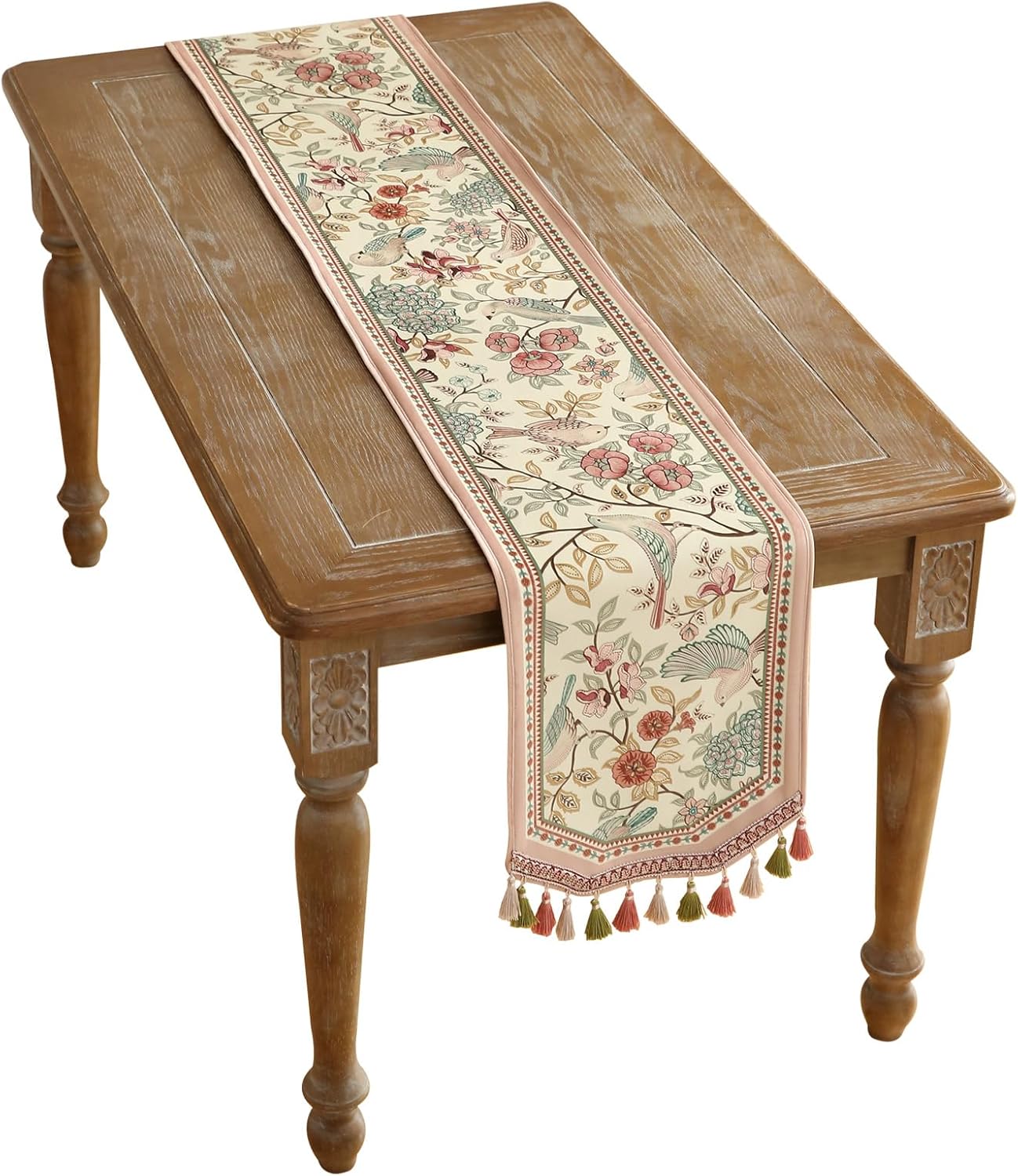 Camino de mesa francés de terciopelo para el hogar, cocina, comedor, decoración, fiestas, cenas familiares, bodas, 12 x 87 pulgadas