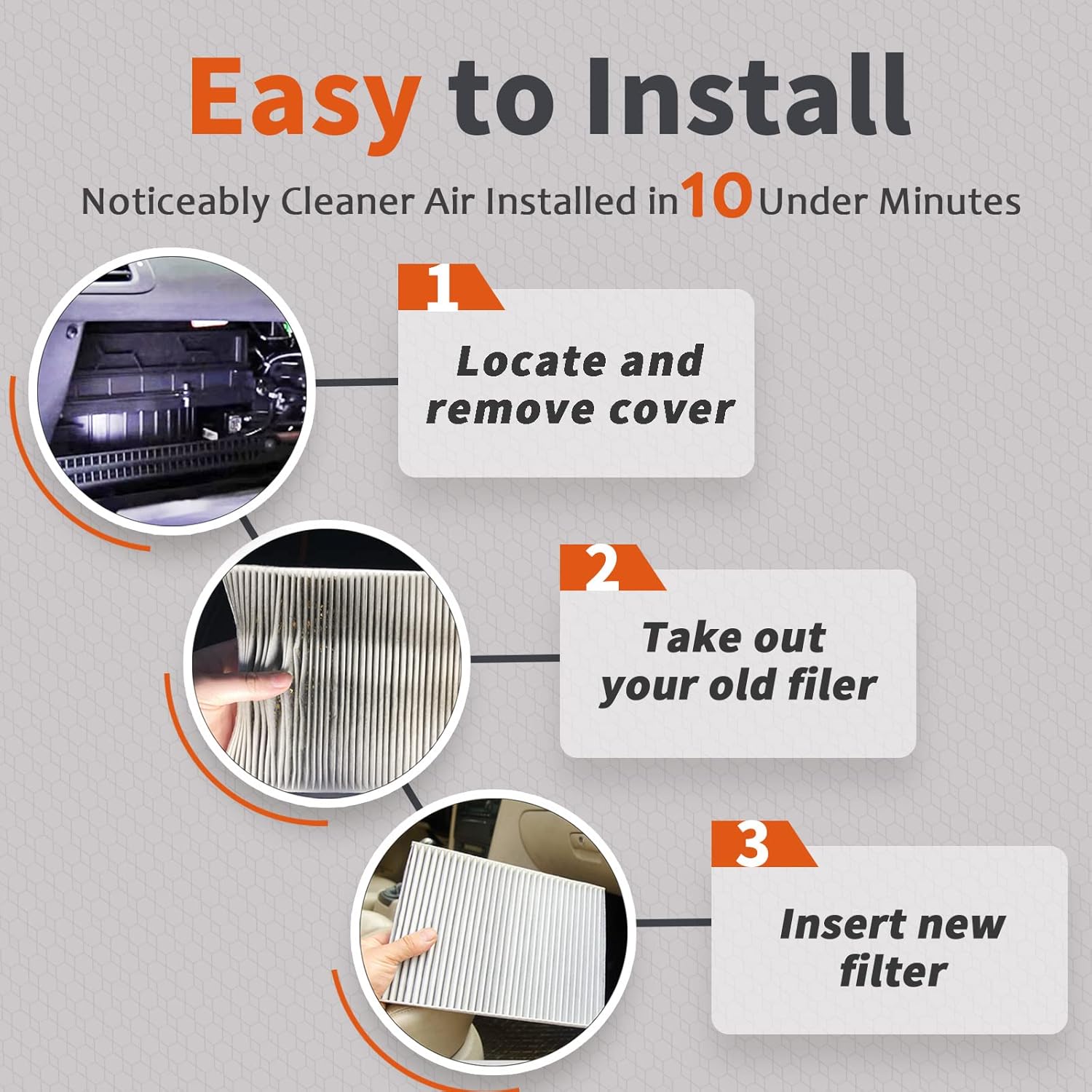 Filtro de aire de cabina JHMZD3, se adapta a Mazda 3 2019-2022, Mazda CX-30 2020-2022, Mazda CX-50 2023, reemplazar BDTS-61-J6X, BDGF-61-J6X,