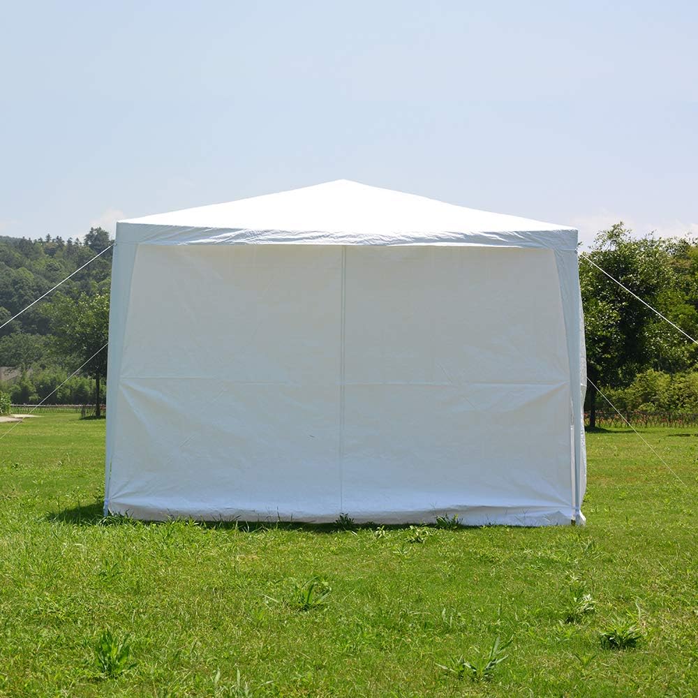 Carpa de PE para jardín, carpa de fiesta, 4.23 oz, impermeable, para exteriores, 9.8×9.8 ft9.8×19.7 ft9.8×29.5 ft (9.8×9.8 ft, blanco)