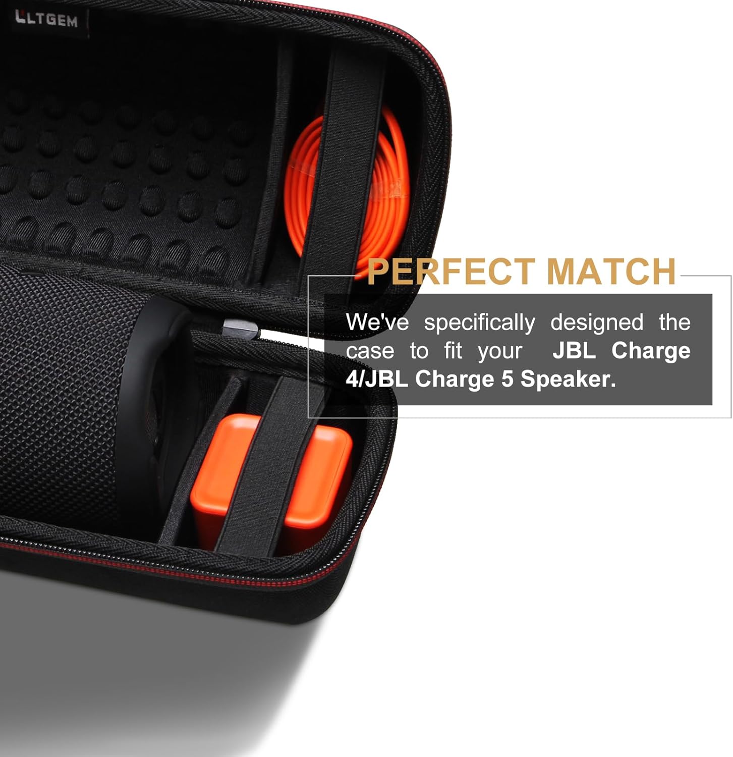 LTGEM Funda para JBL Charge 4JBL Charge 5 Funda de transporte para altavoces, bolsa protectora de viaje para almacenamiento duro, se adapta al