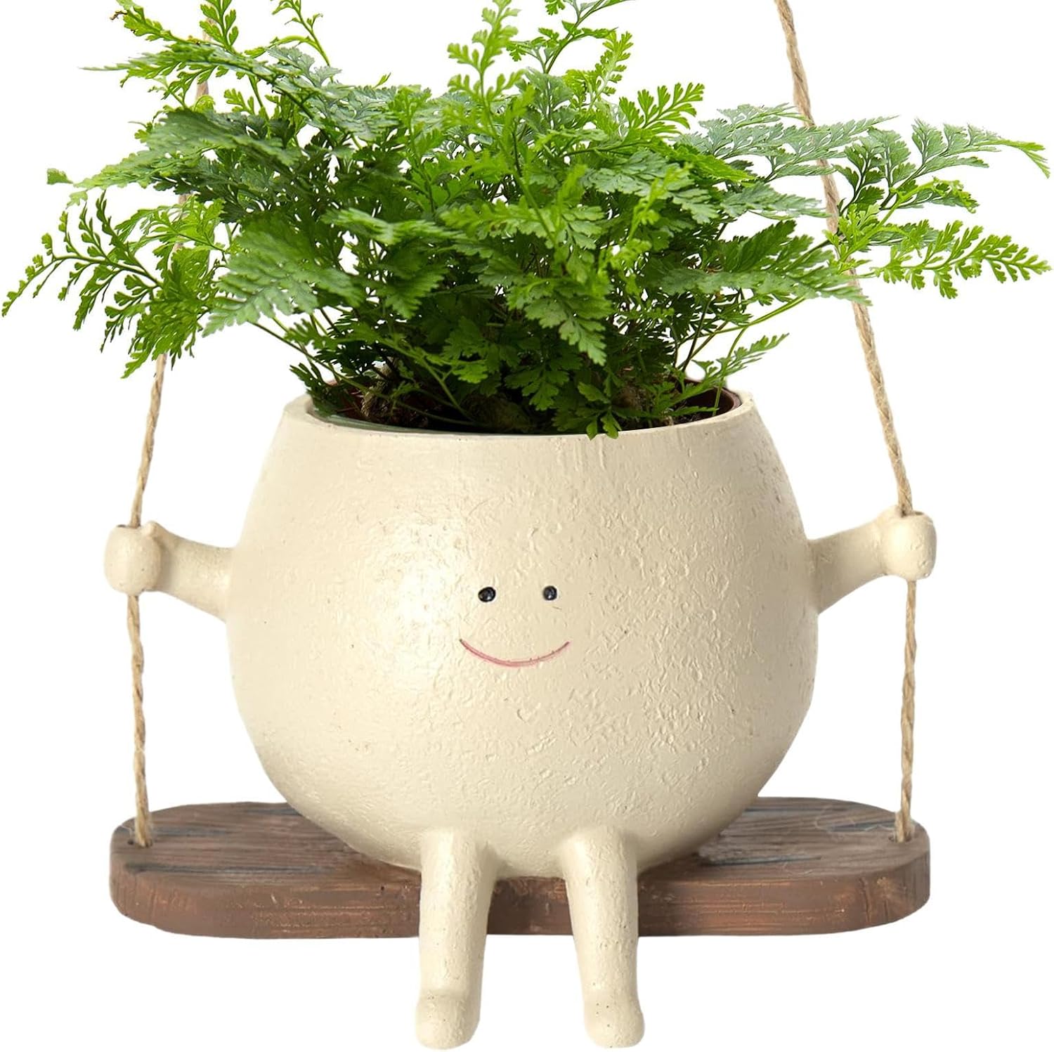 Macetas de cara oscilante, 12 macetas colgantes de pared, maceta de resina de cara sonriente, cesta creativa para plantas suculentas, para