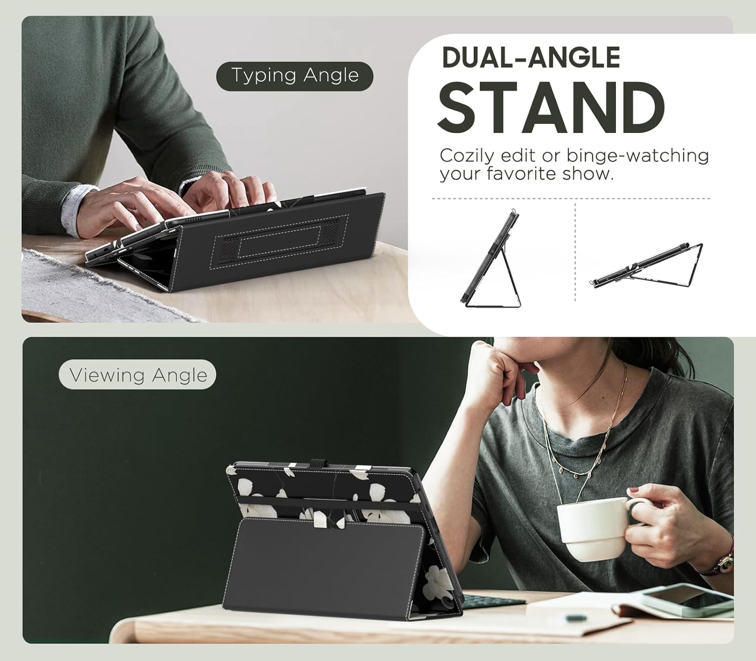 MoKo – Funda para tablet Kindle Fire HD 10 y 10 Plus (11. generación, versión 2021), diseño delgado y plegable con función de encendido y apagado
