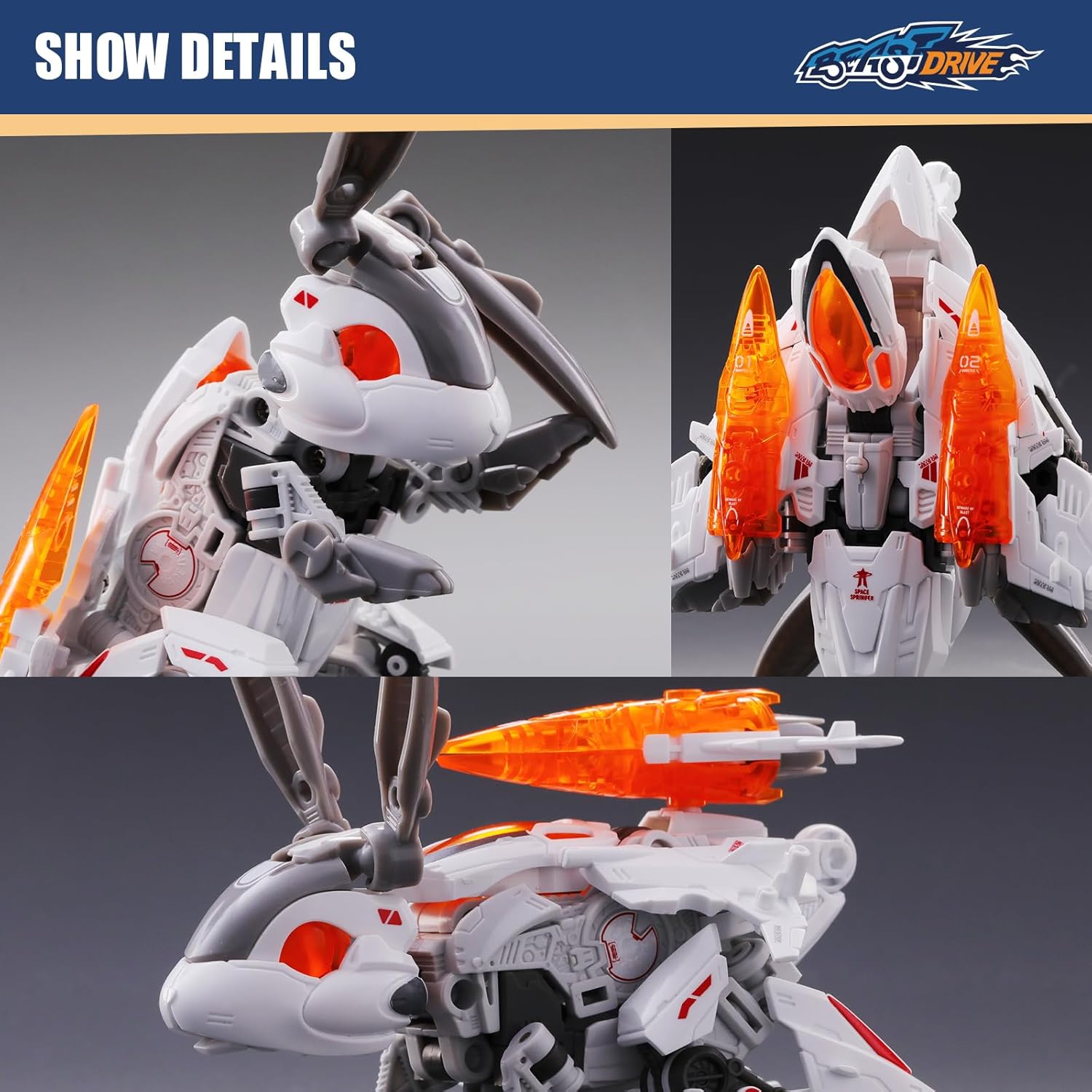 52TOYS BEASTDRIVE BD-07 Space Springer – Figura de acción, juguetes de conversión en vehículo y bestia, regalo perfecto para fiesta de cumpleaños