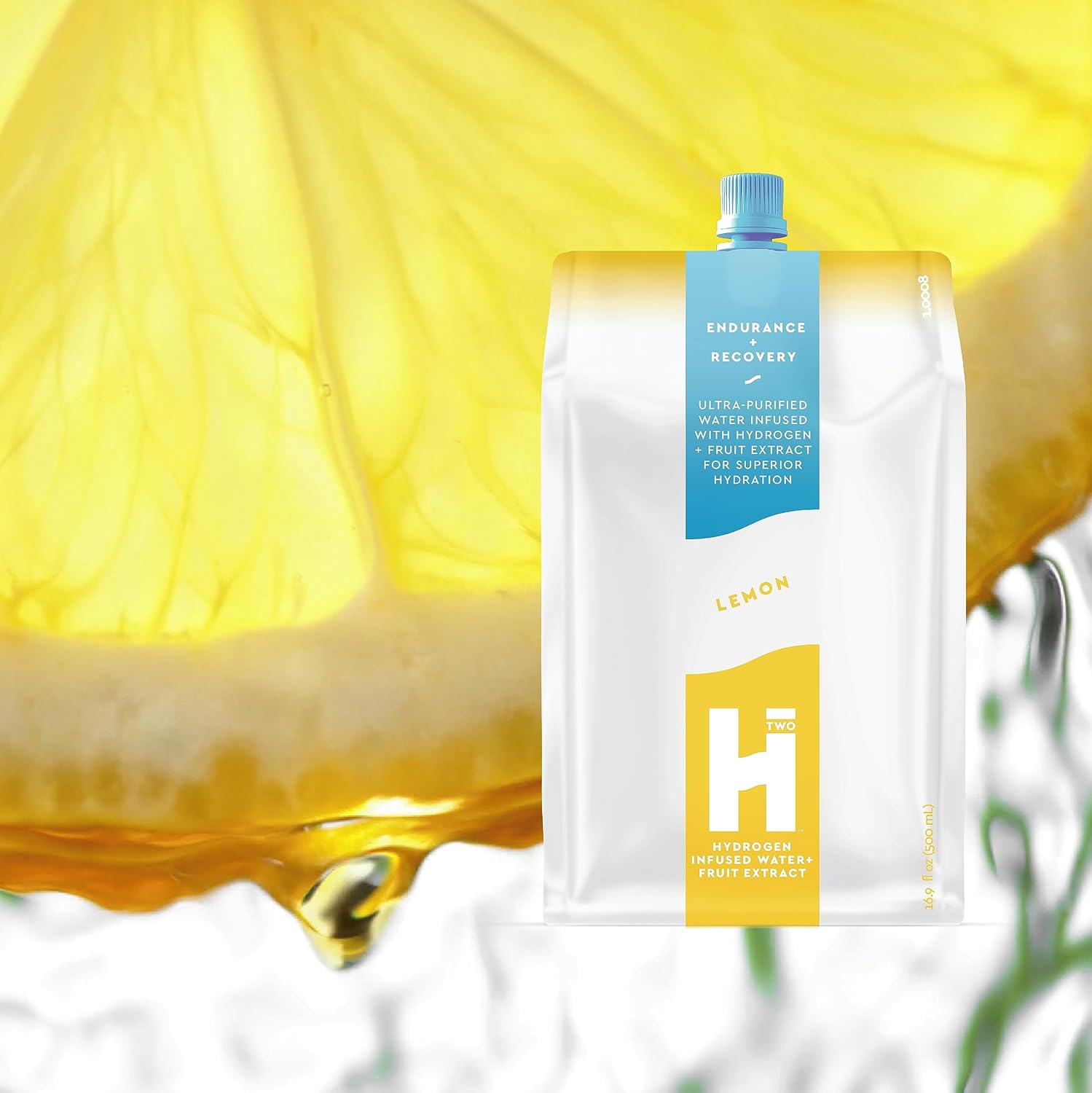 Agua potable con infusión de hidrógeno de limón HTWO de 16.9 onzas, agua potable con infusión de hidrógeno puro para recuperación natural antes o
