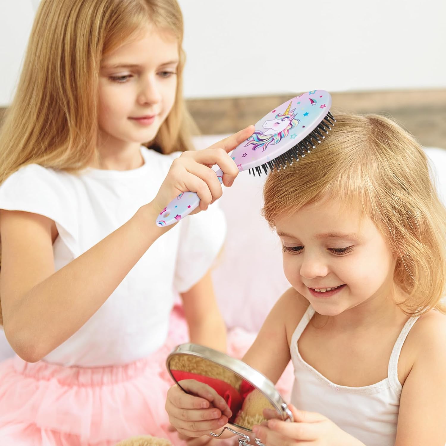 Cepillo de pelo de unicornio para niños pequeños, cepillo de cabello seco y húmedo para todo tipo de cabello, cepillos de pelo para niñas y niños,
