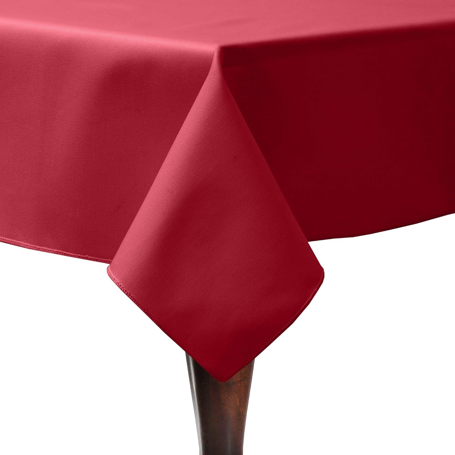 ULTIMATE TEXTILE Mantel cuadrado de sarga de polialgodón 72.0 x 72.0 in, color rojo