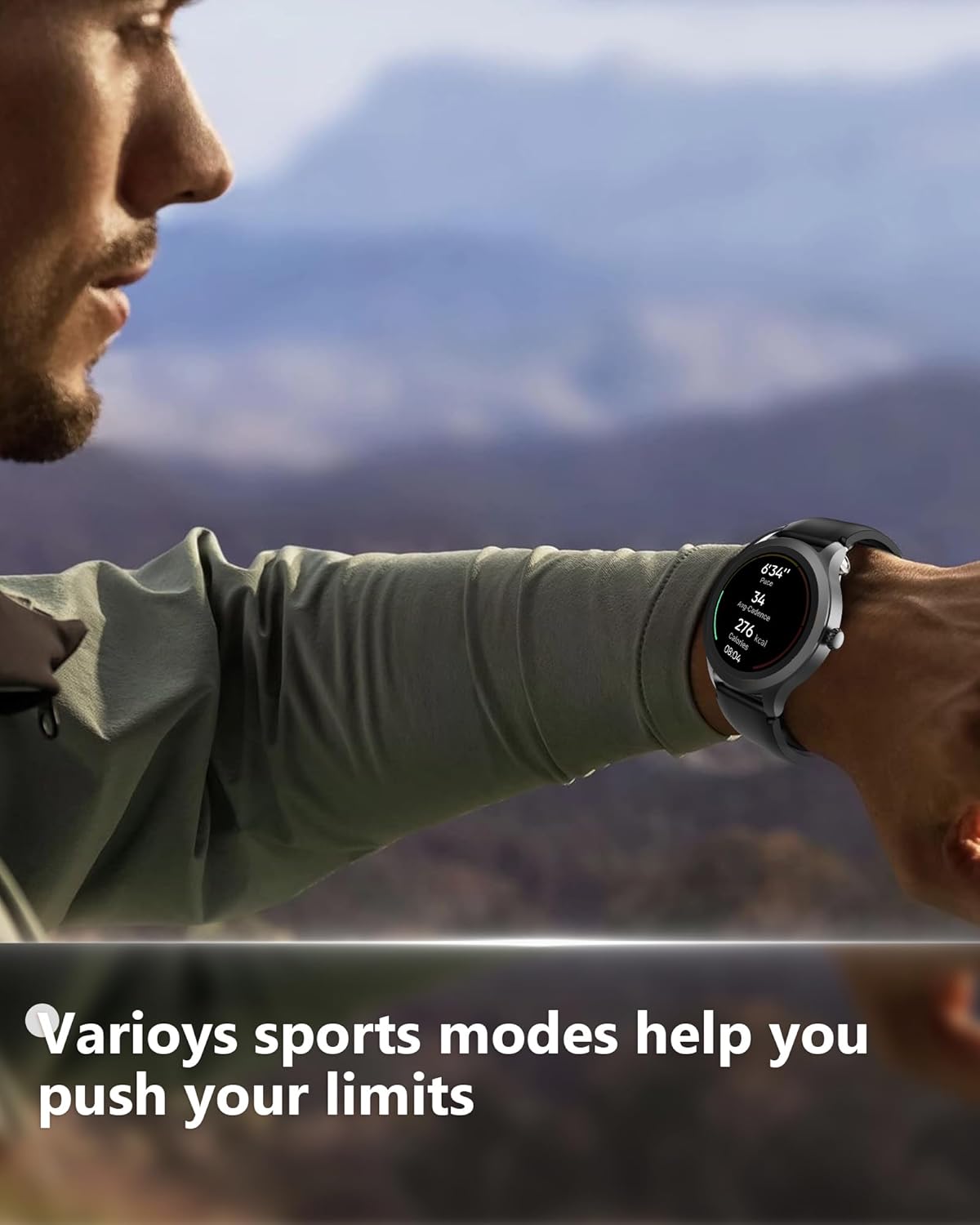 Gydom Rastreador de actividad física, reloj inteligente de 1.32 pulgadas con notificación de mensajes de llamada telefónica, impermeable IP68,