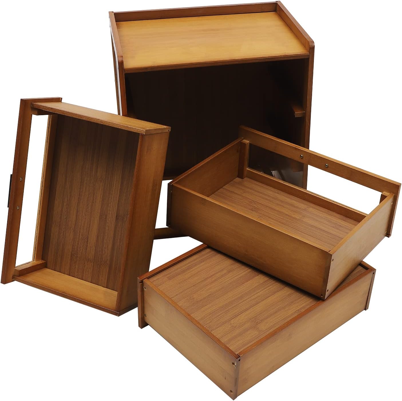 TFCFL Mesita de noche moderna, mesa auxiliar bohemia con 3 cajones, mesita de noche decorativa de mediados de siglo, mesa auxiliar para sofá de pie